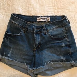 Blue jean shorts